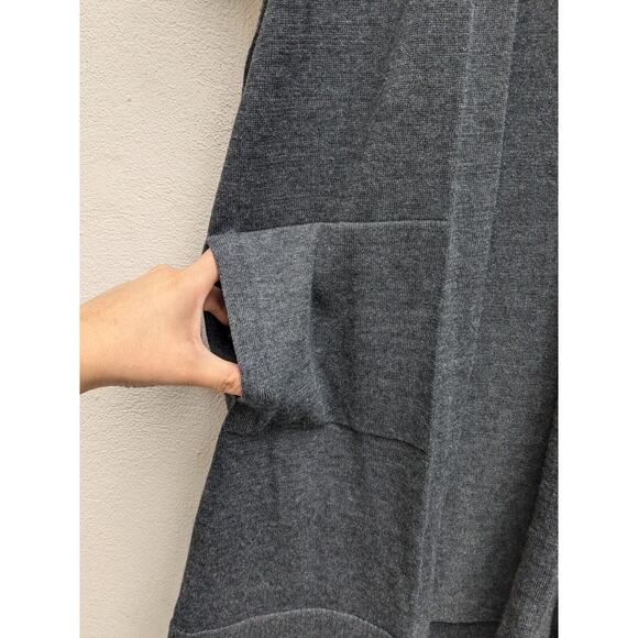 Athleta Harmony Wrap Open Front Sweater Cardigan Dark Grey Size Small - Picture 7 of 10